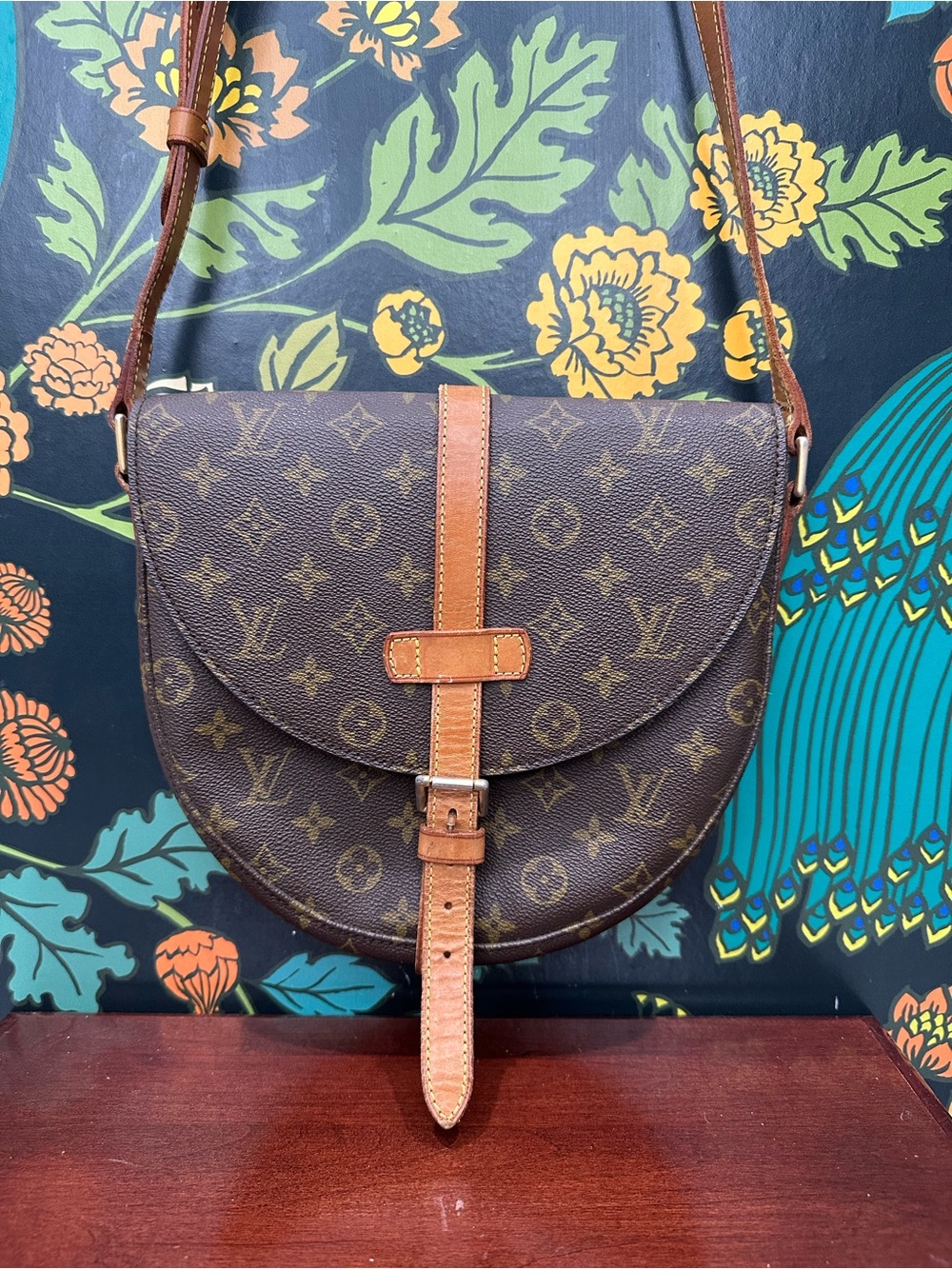 Louis Vuitton Vintage Chantilly PM Monogram Crossbody Saddle Bag France COA - Picture 3 of 15